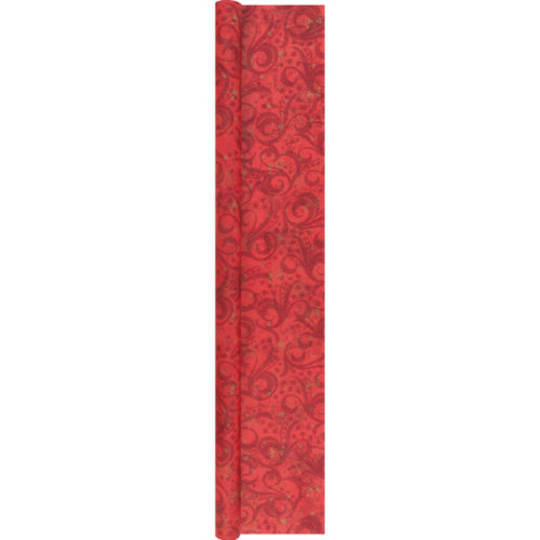 Paper Table Cover, Classical Xmas Red 118x490cm